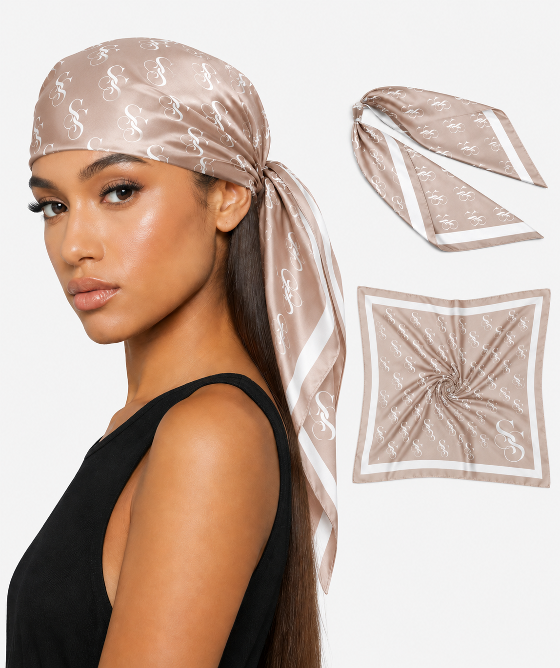 Silk SS Monogram Scarf