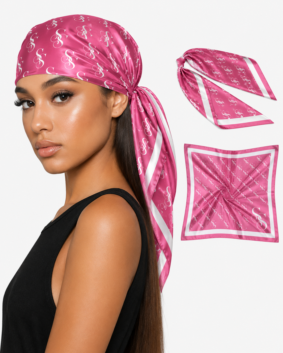 Silk SS Monogram Scarf