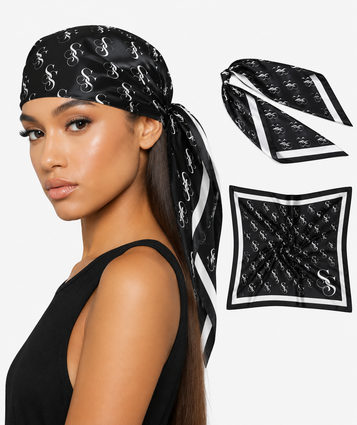 Silk SS Monogram Scarf
